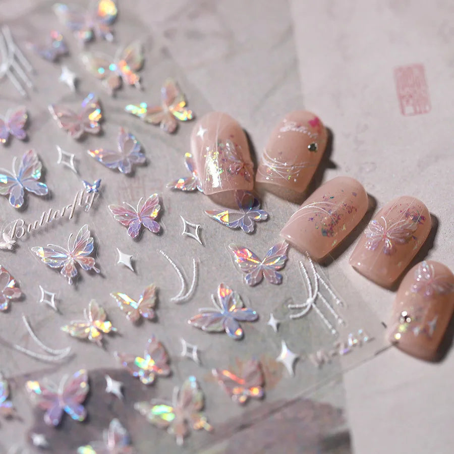 5D Spider Web Nail Sticker