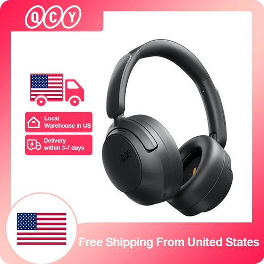 QCY H3S Over Ear Headphone Hi-Res LDAC Spatial Sound Headset H3S -56dB Adaptive ANC Wireless Earphone Bluetooth 6.0 102Hrs