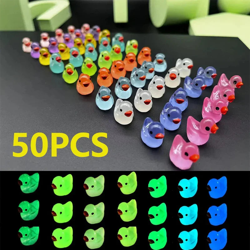 Glowing Mini Resin Duck Set