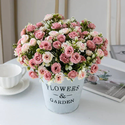 Silk Rose Bouquet Decor