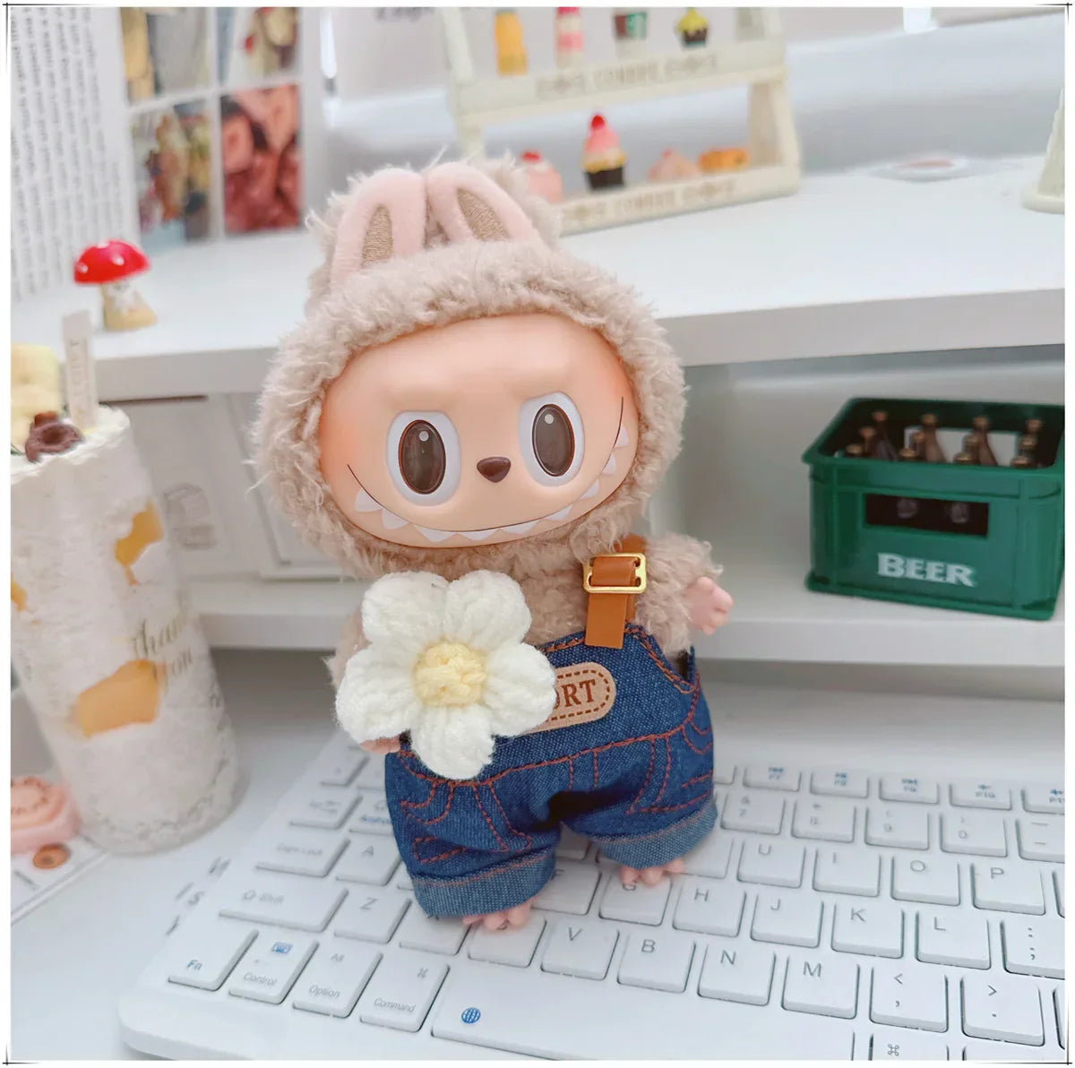 Labubu Denim Hoodie Outfit Set
