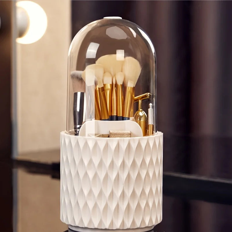 Rotary Makeup Brush Storage Barrel