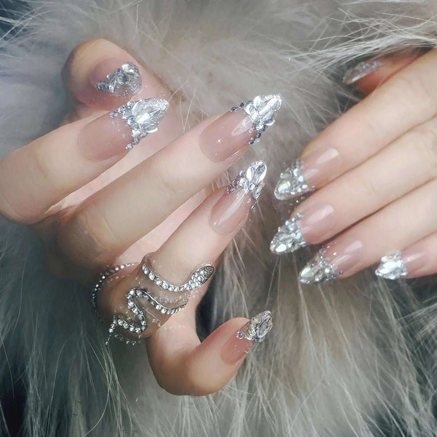 24Pcs Cute Bow Press-On Nails