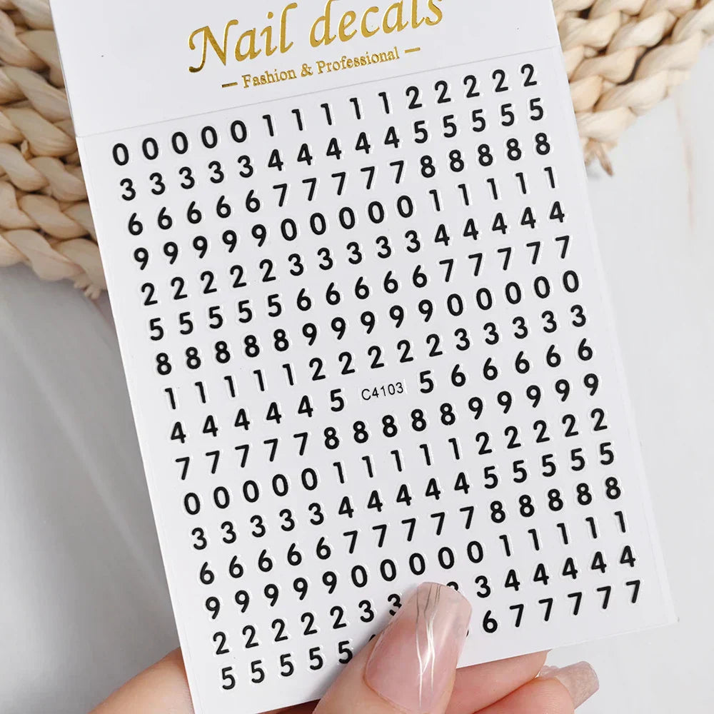 3D Metal Flame Nail Stickers