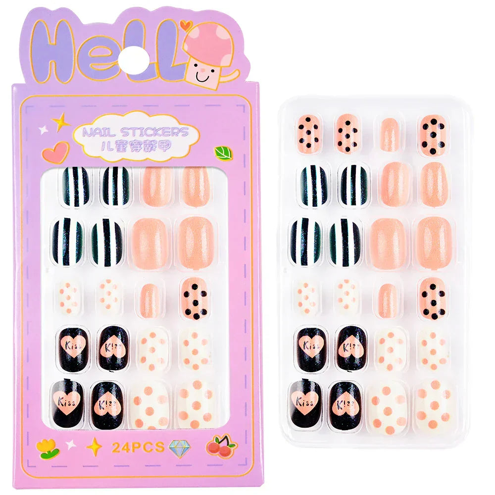 24Pcs Cute Bow Press-On Nails