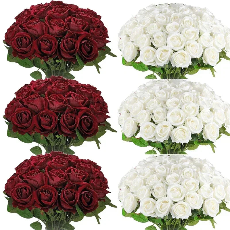 Velvet Artificial Rose Bouquet