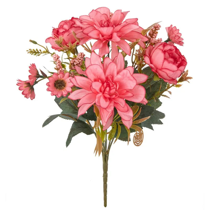 Silk Dahlia Rose Bouquet