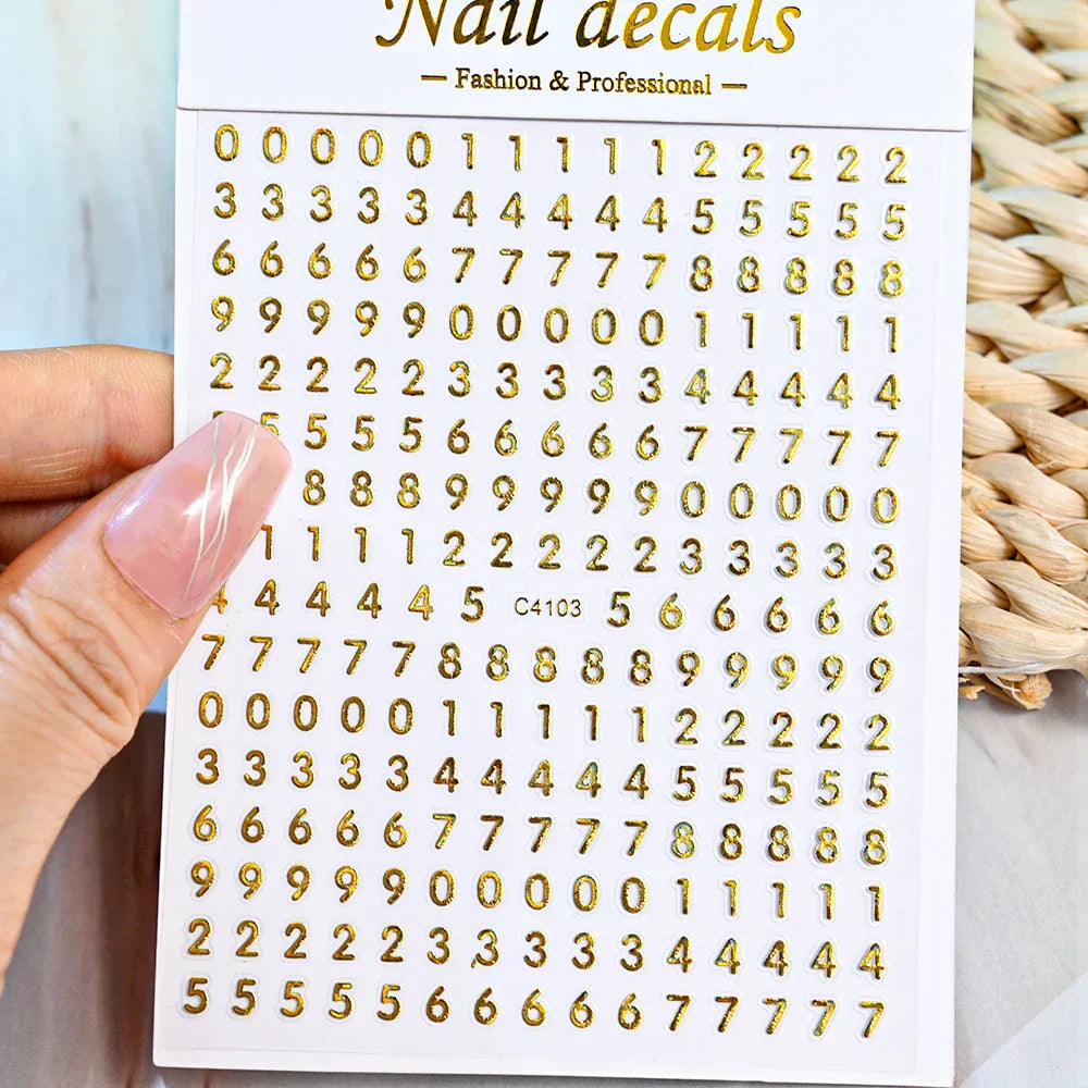 3D Metal Flame Nail Stickers
