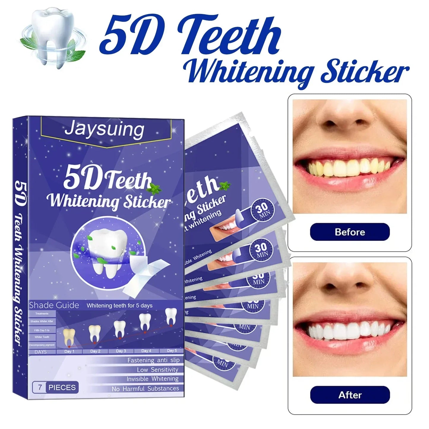 5D Teeth Whitening Gel Strips