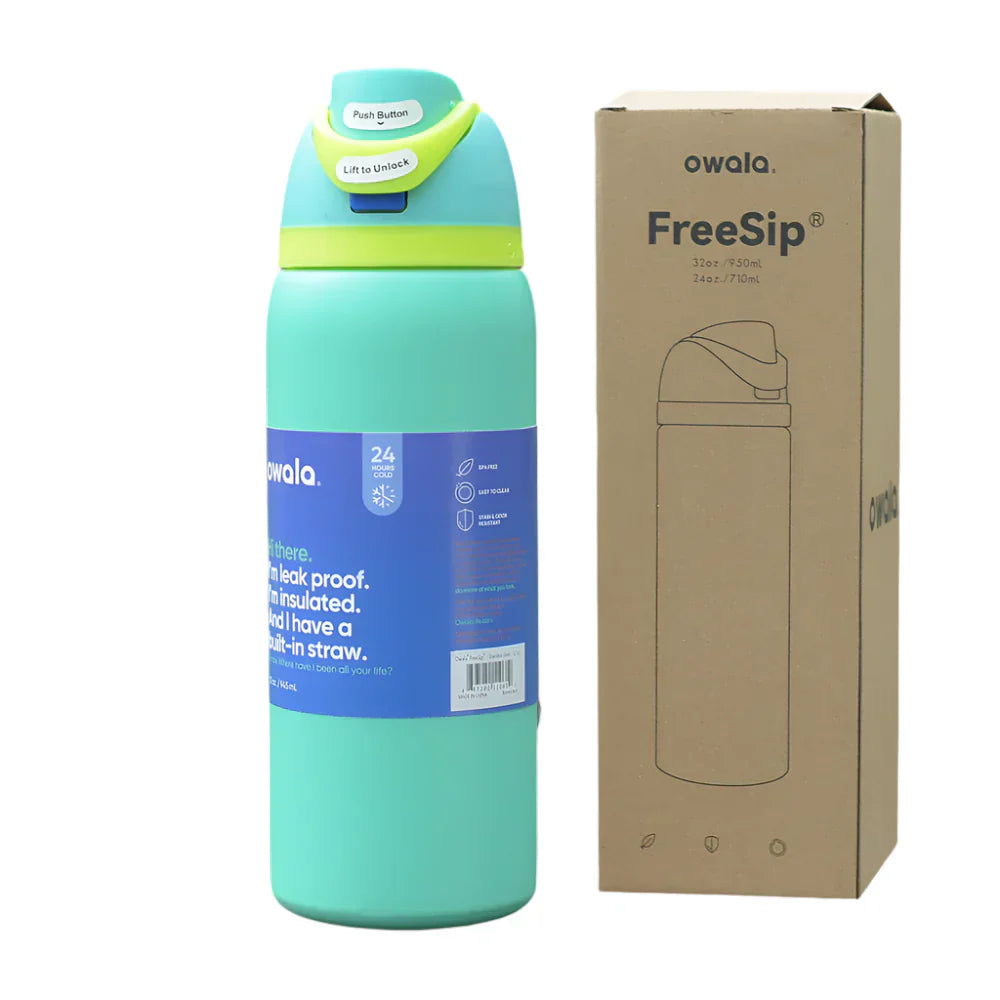 Owala Insulated Stainless Steel Free Sip Water Bottle light green