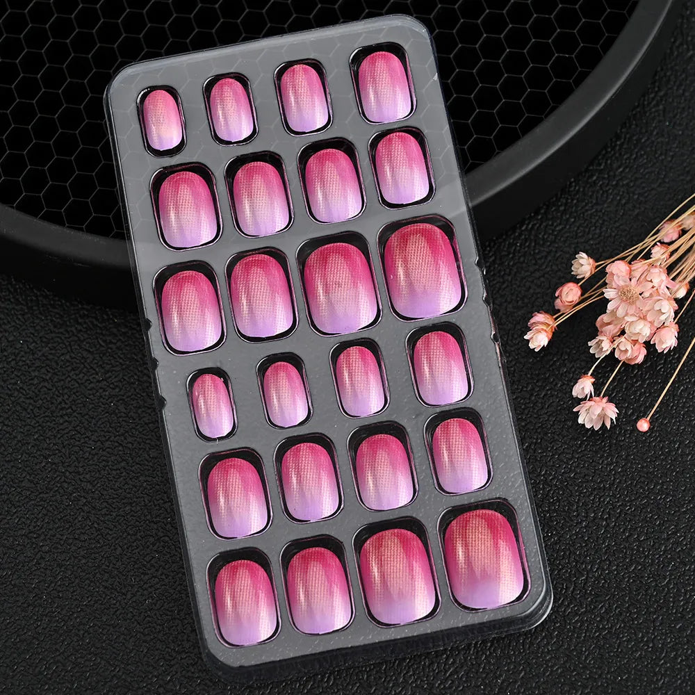 24Pcs Cute Bow Press-On Nails