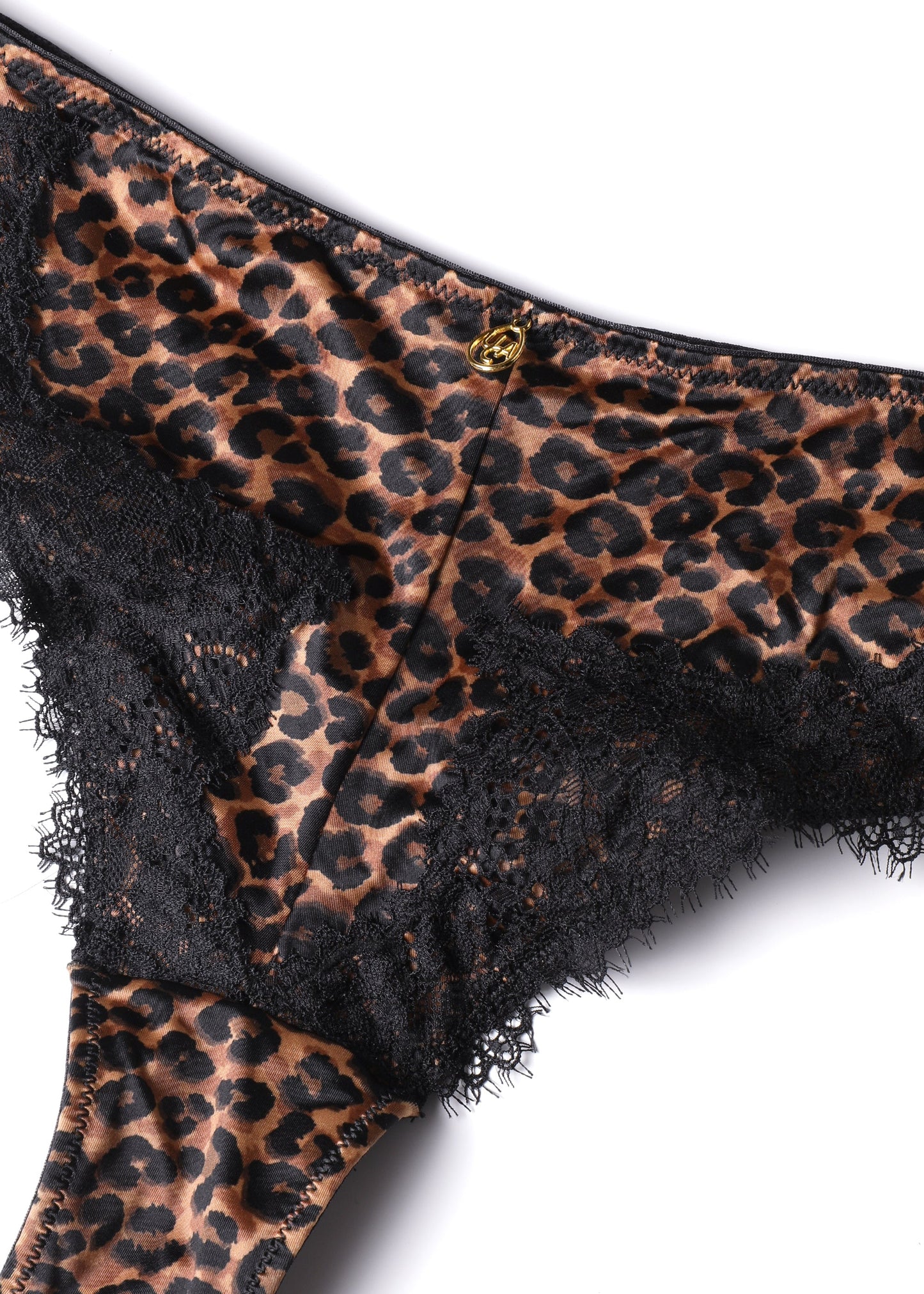 SAGA Seductive Tanga Panties With Leopard Print