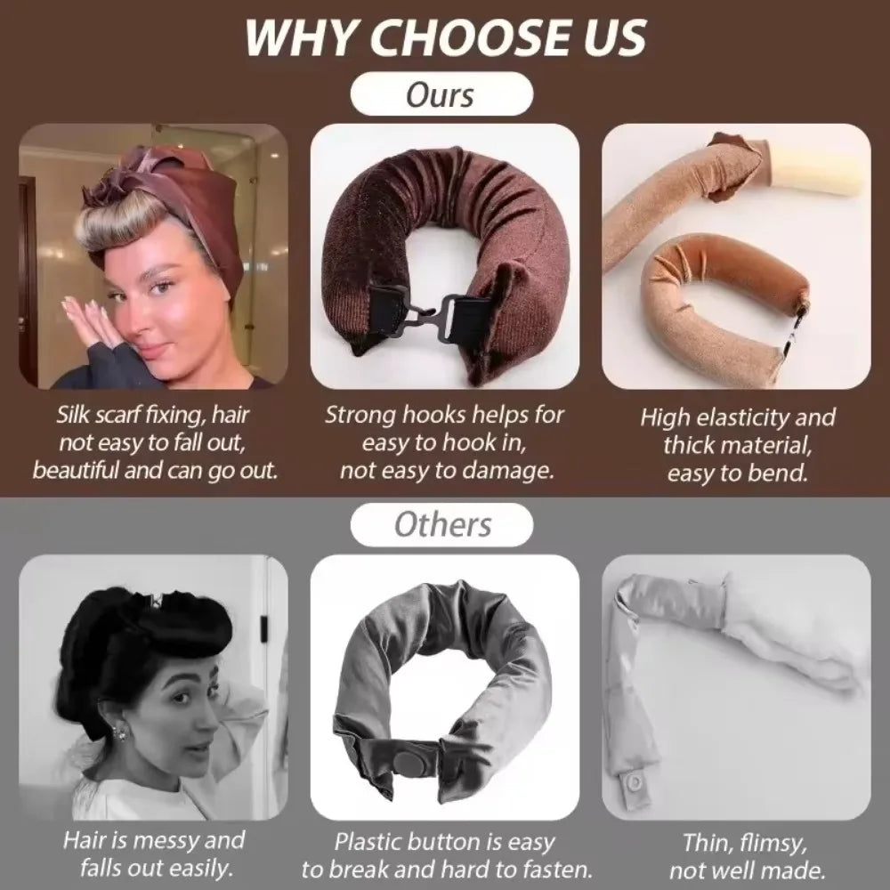 Heatless Curling Rod Headband Set