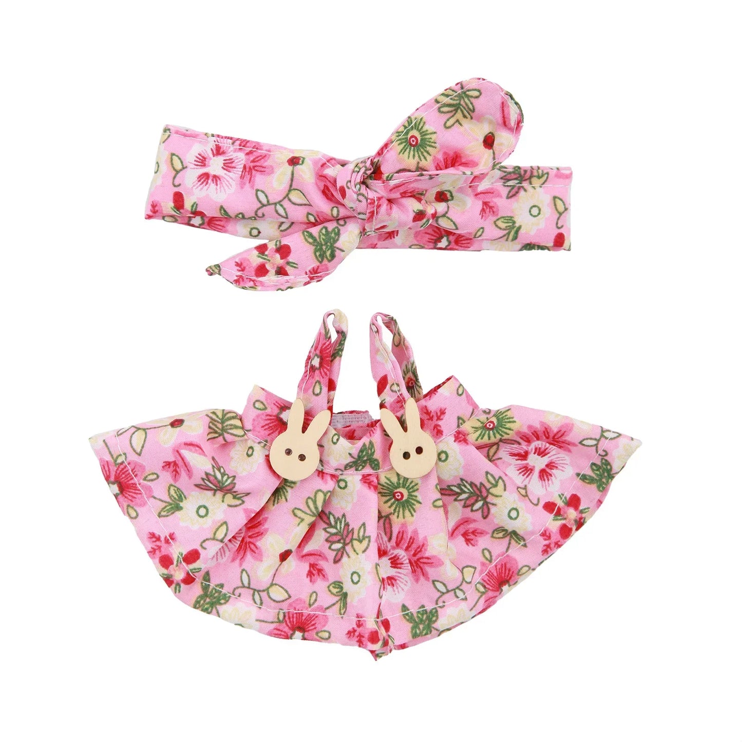 Labubu Floral Doll Outfit Set