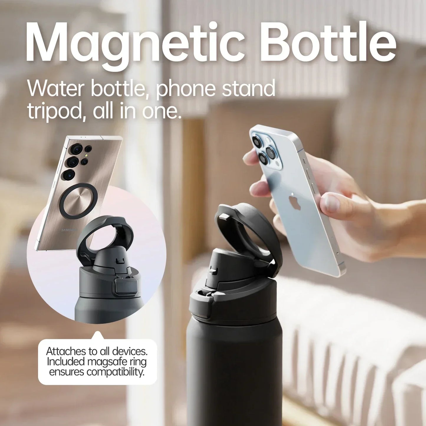 FEIJIAN Stainless Steel Sports Water Bottle