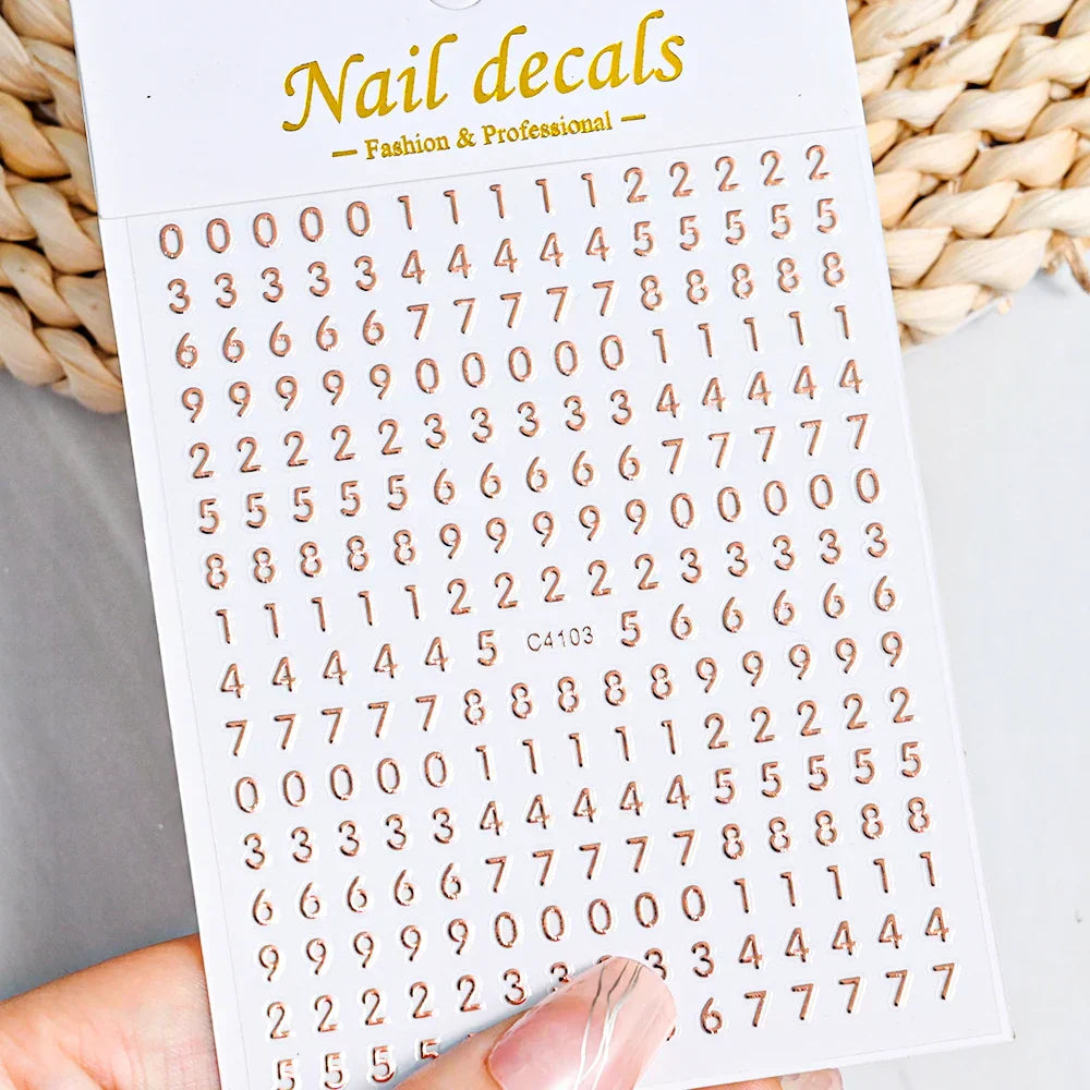 3D Metal Flame Nail Stickers