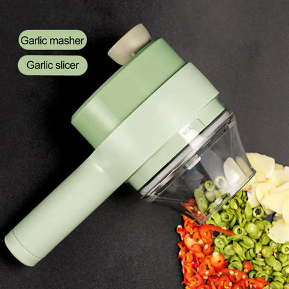 Handheld Electric Vegetable Cutter Set with USB Charging