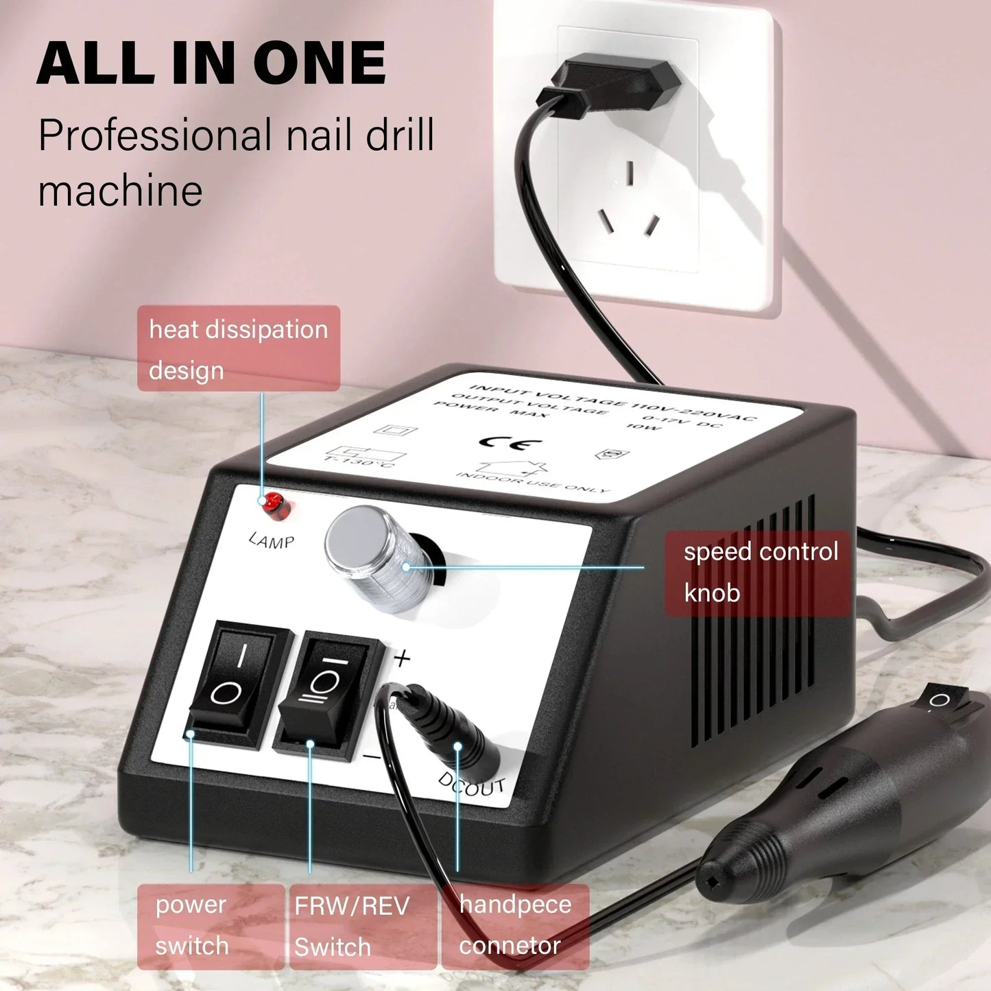 Professional Electric Nail Drill Machine