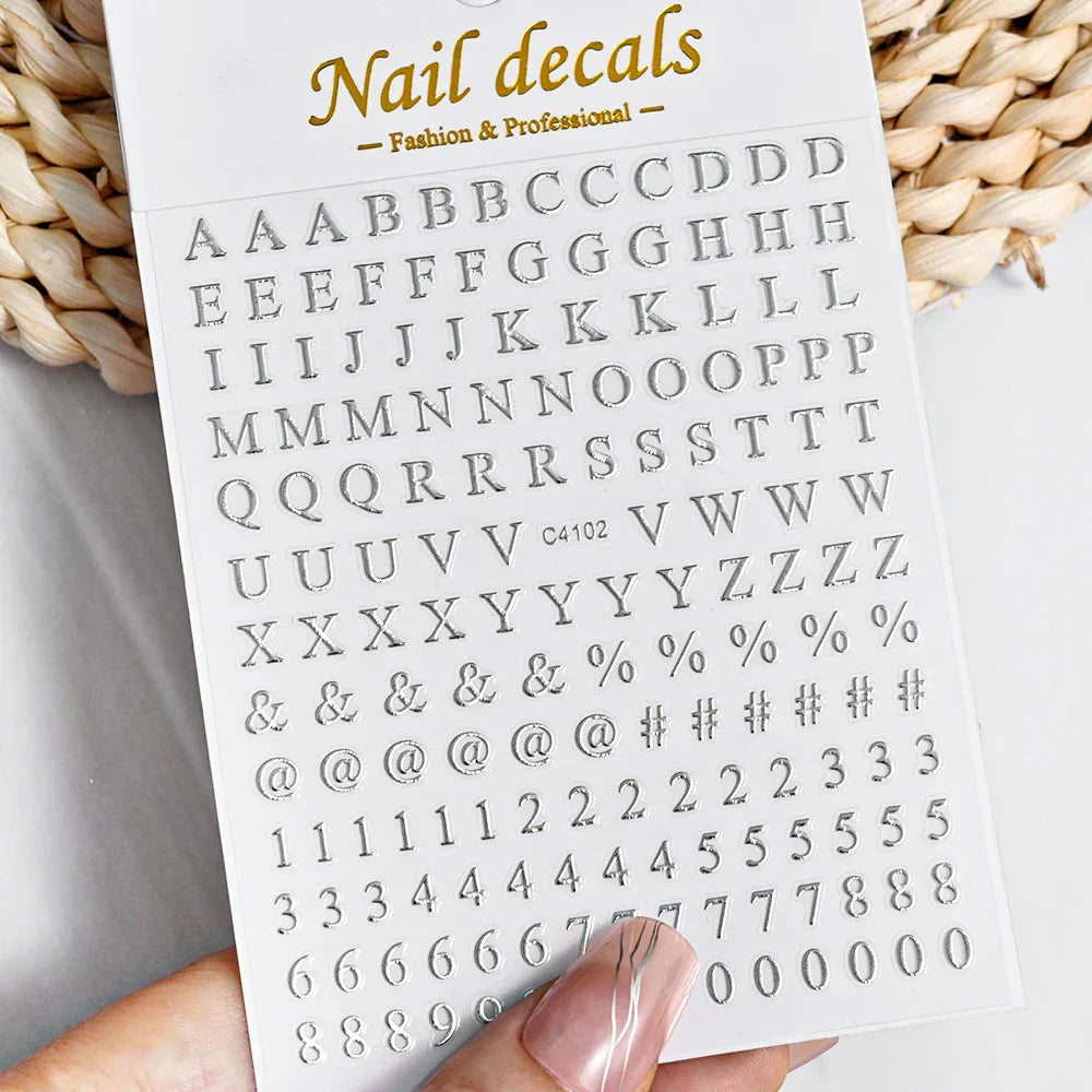 3D Metal Flame Nail Stickers