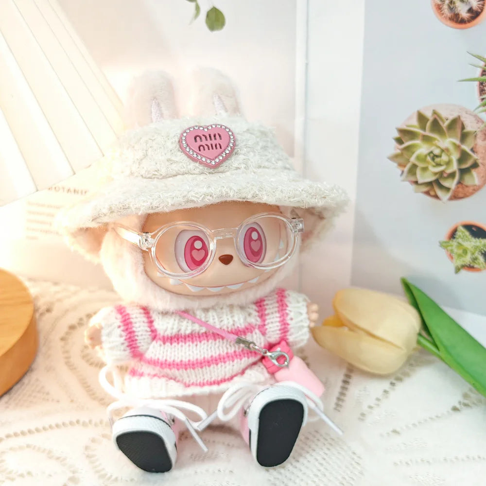 Labubu Clothes with Keyring Set