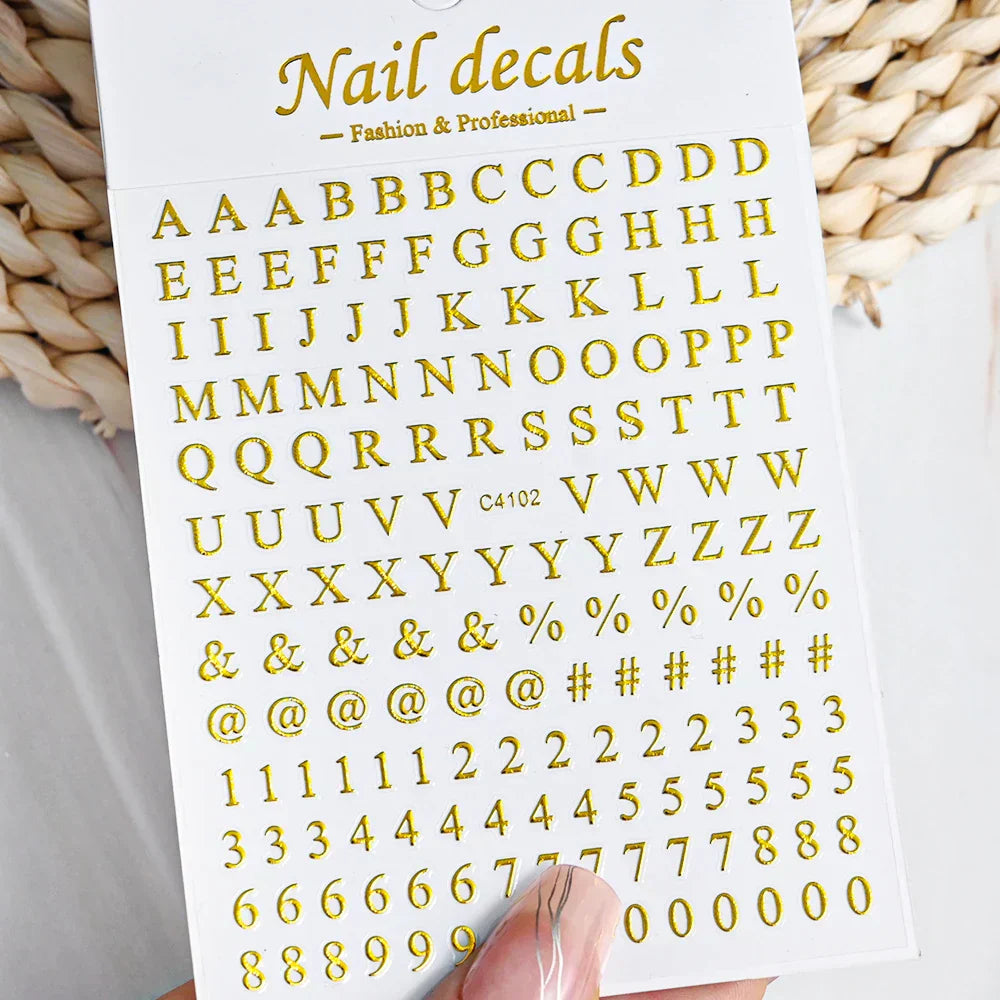 3D Metal Flame Nail Stickers
