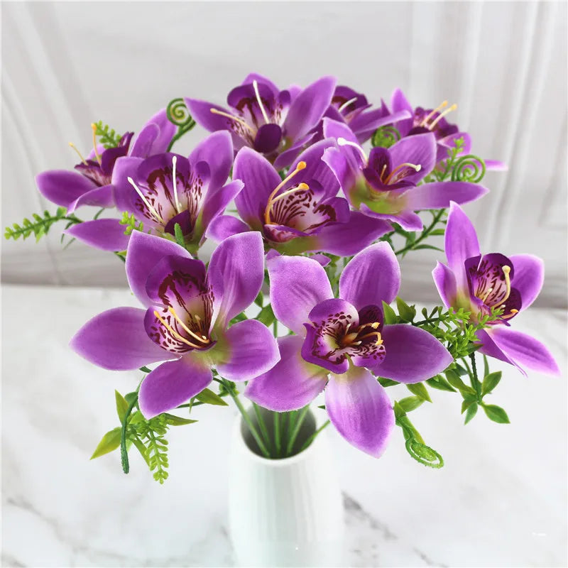 Artificial White Orchid Bouquet