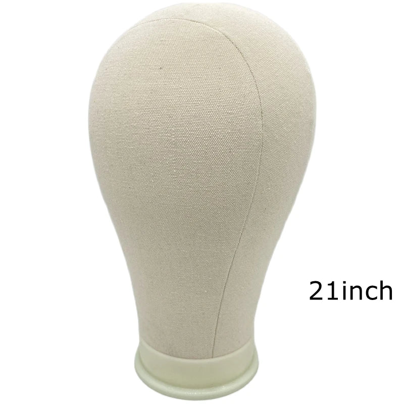 Canvas Block Wig Head Stand