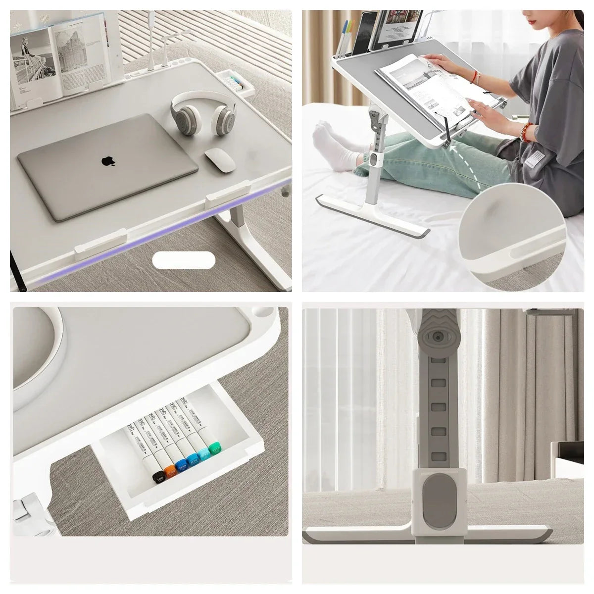 Adjustable Foldable Laptop Bed Table