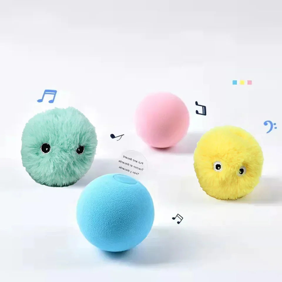COOYOMOO Smart Catnip Squeaky Ball Toy