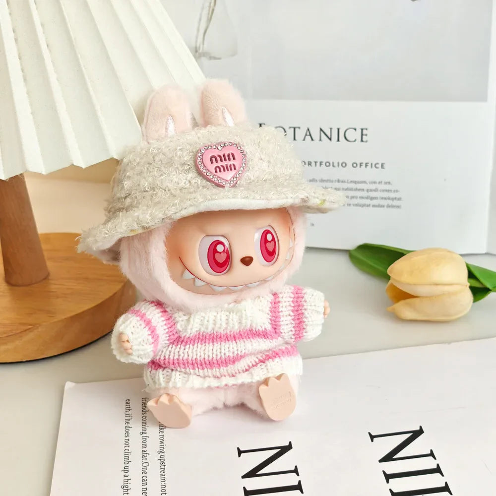 Labubu Clothes with Keyring Set