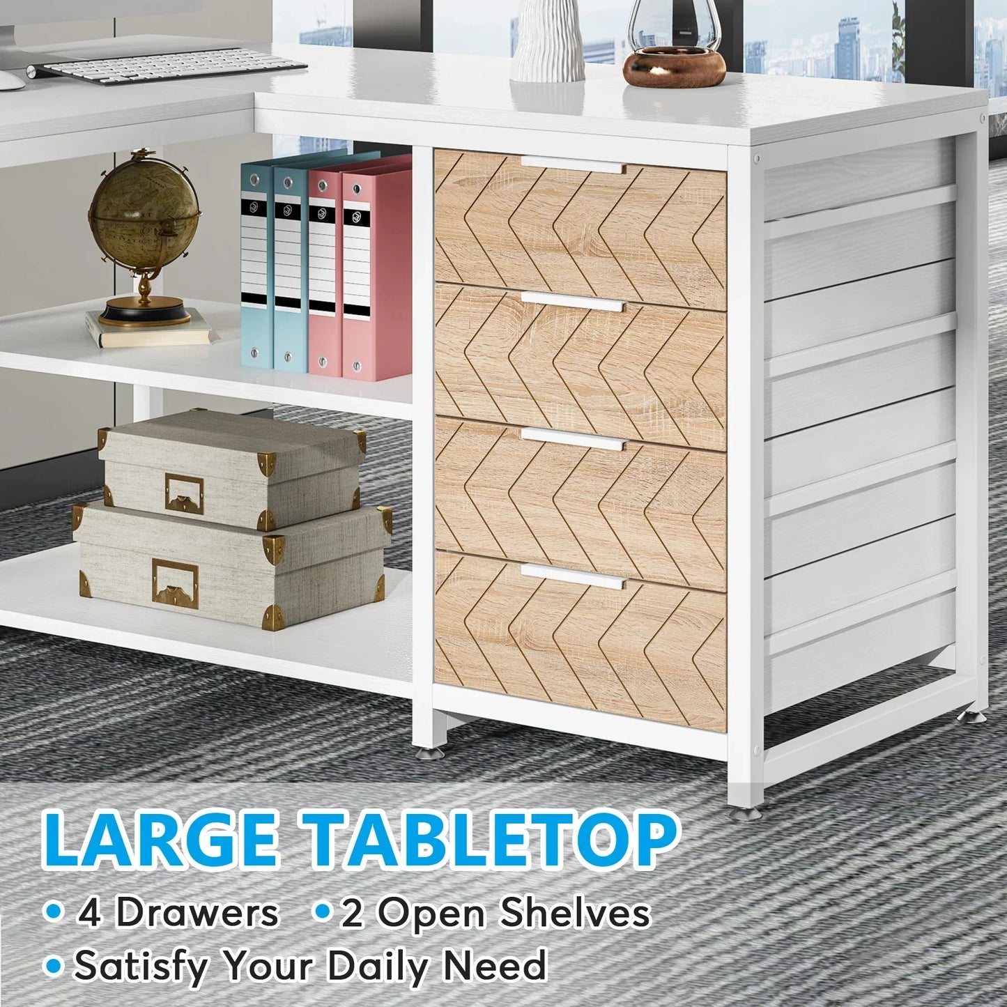 Tribesigns L-Shaped Office Desk
