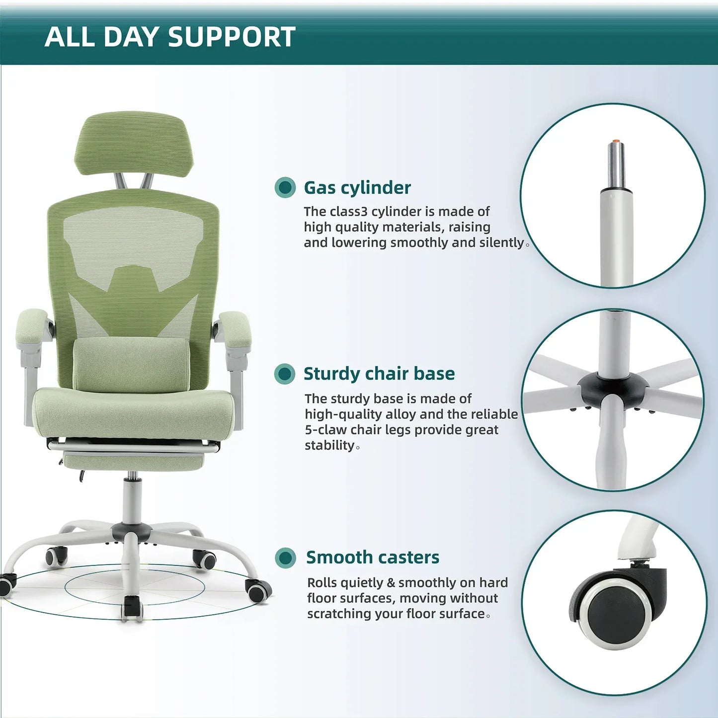 JHK High-Back Reclining Gaming Chair