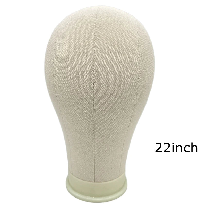 Canvas Block Wig Head Stand