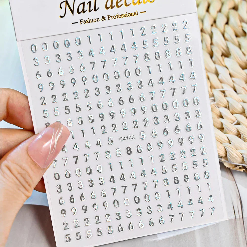 3D Metal Flame Nail Stickers