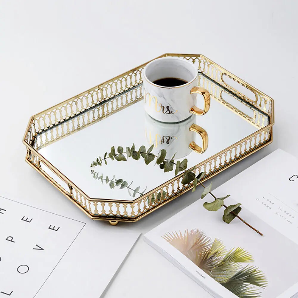 Mirror Glass Vanity Tray