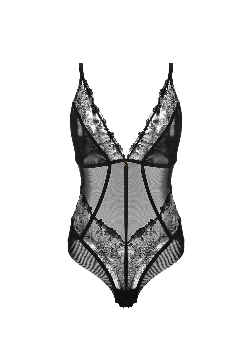 TANYA Sexy Lace Wireless Unlined Bodysuit In Embroidery