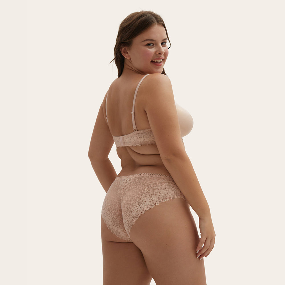 TEAGAN Plus Shiny Wireless Triangle Bralette Bra