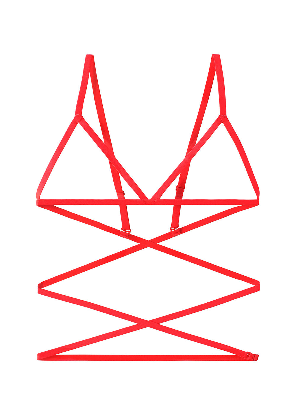 YIGOL Red Luxe Ouvert Bra
