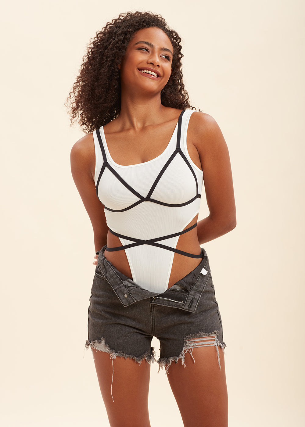 YIGOL Black Luxe Ouvert Bra