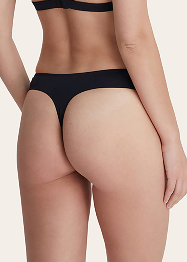 YOLANDA Superfine Fabric Mesh Rose Thong Panties