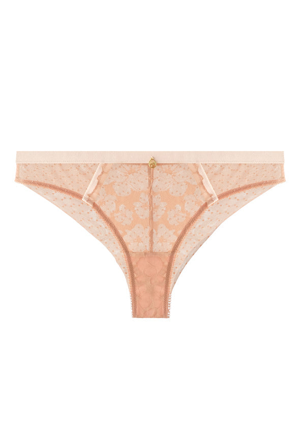 ZARINA Plus Lace Comfortable Dotted Mesh Tanga Briefs