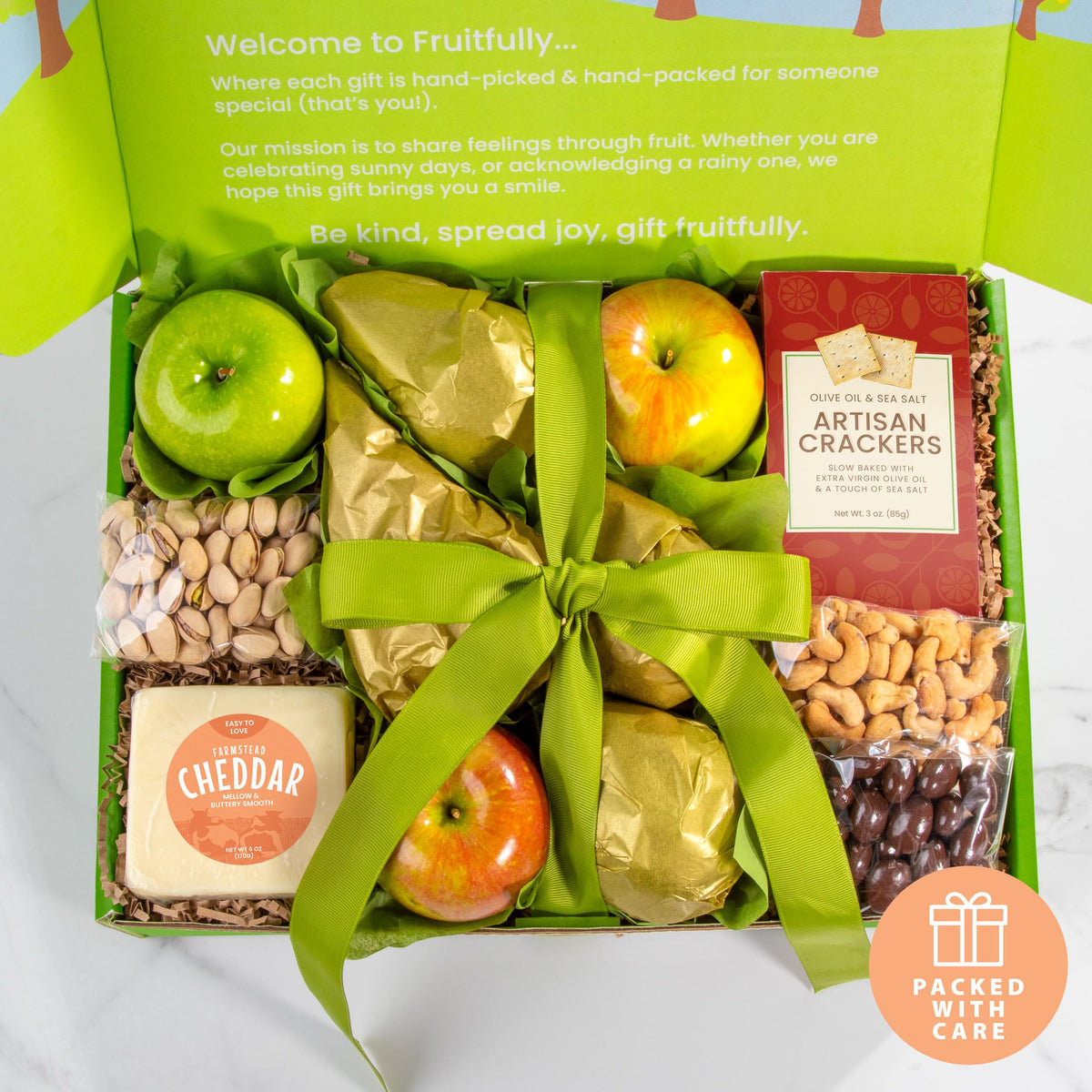 A Gift Inside Perfect Pairings Deluxe Fruit, Cheese & Gourmet Box