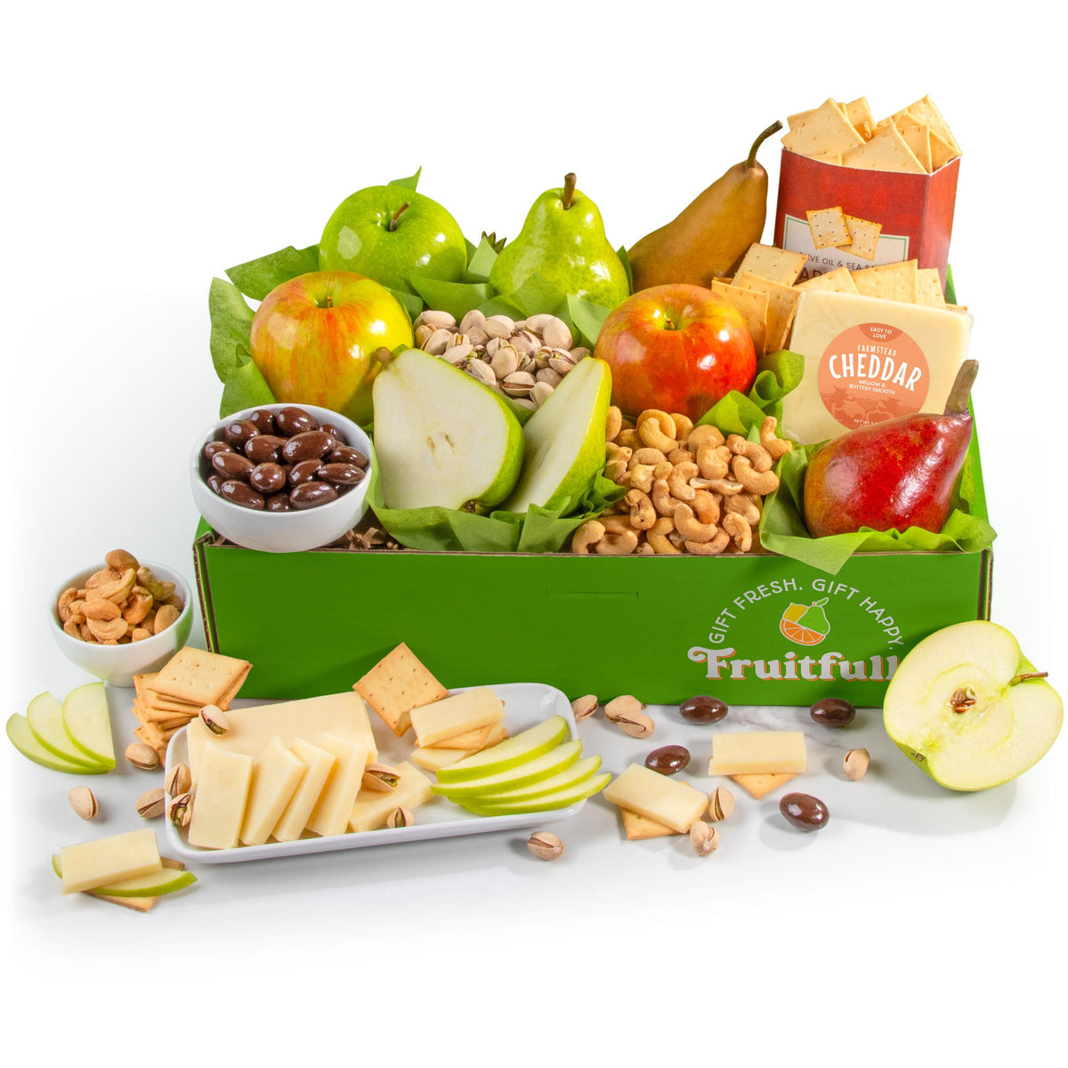 A Gift Inside Perfect Pairings Deluxe Fruit, Cheese & Gourmet Box