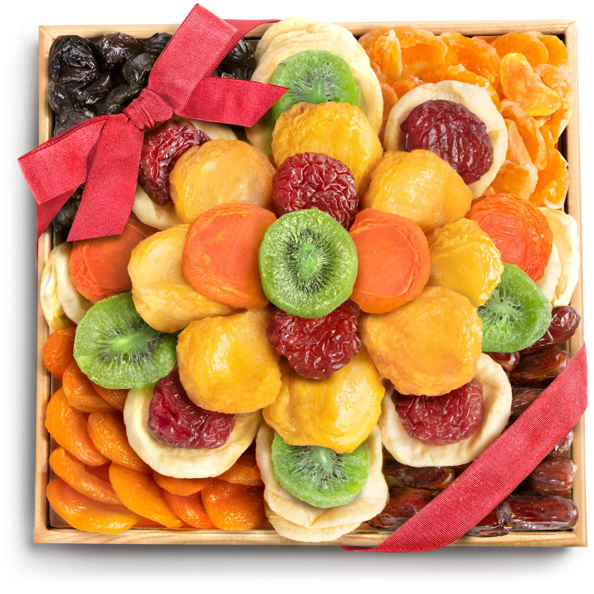 A Gift Inside Sweet Bloom Dried Fruit Deluxe Tray – Kosher Gift Basket