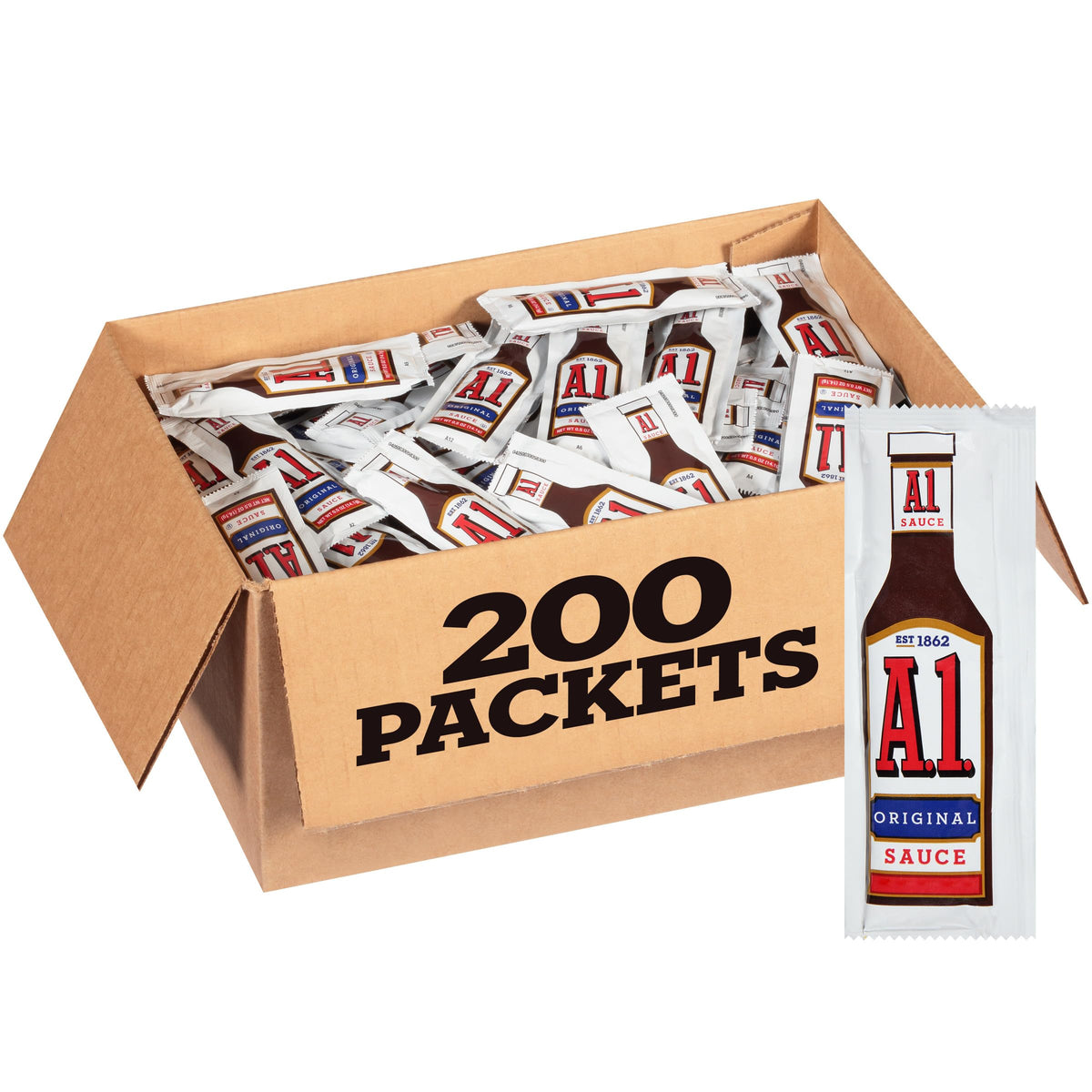 A.1 Original Steak Sauce – Single-Serve Packets (0.5 oz) – 200 Pack Case | Kosher