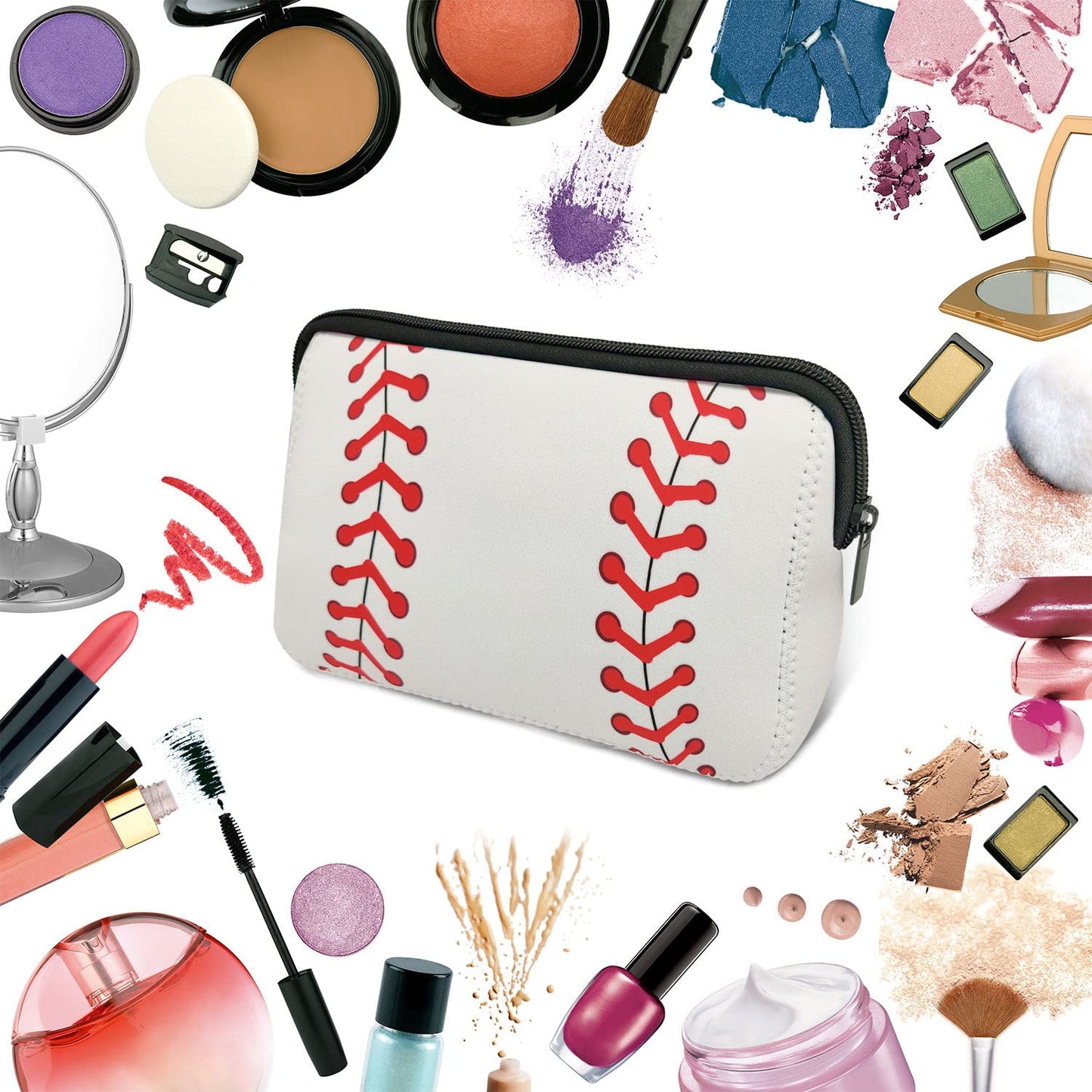 AJLTPA Waterproof Neoprene Cosmetic Bag, Black