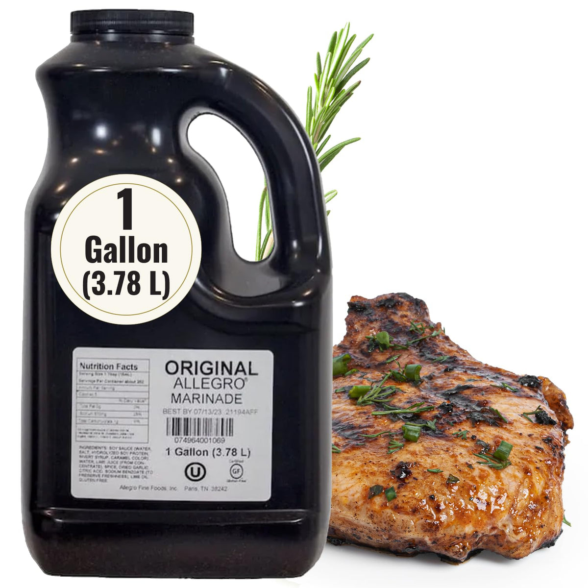 ALLEGRO Original Marinade – 128 Oz | Gluten-Free & Kosher | For Meat & Veggies
