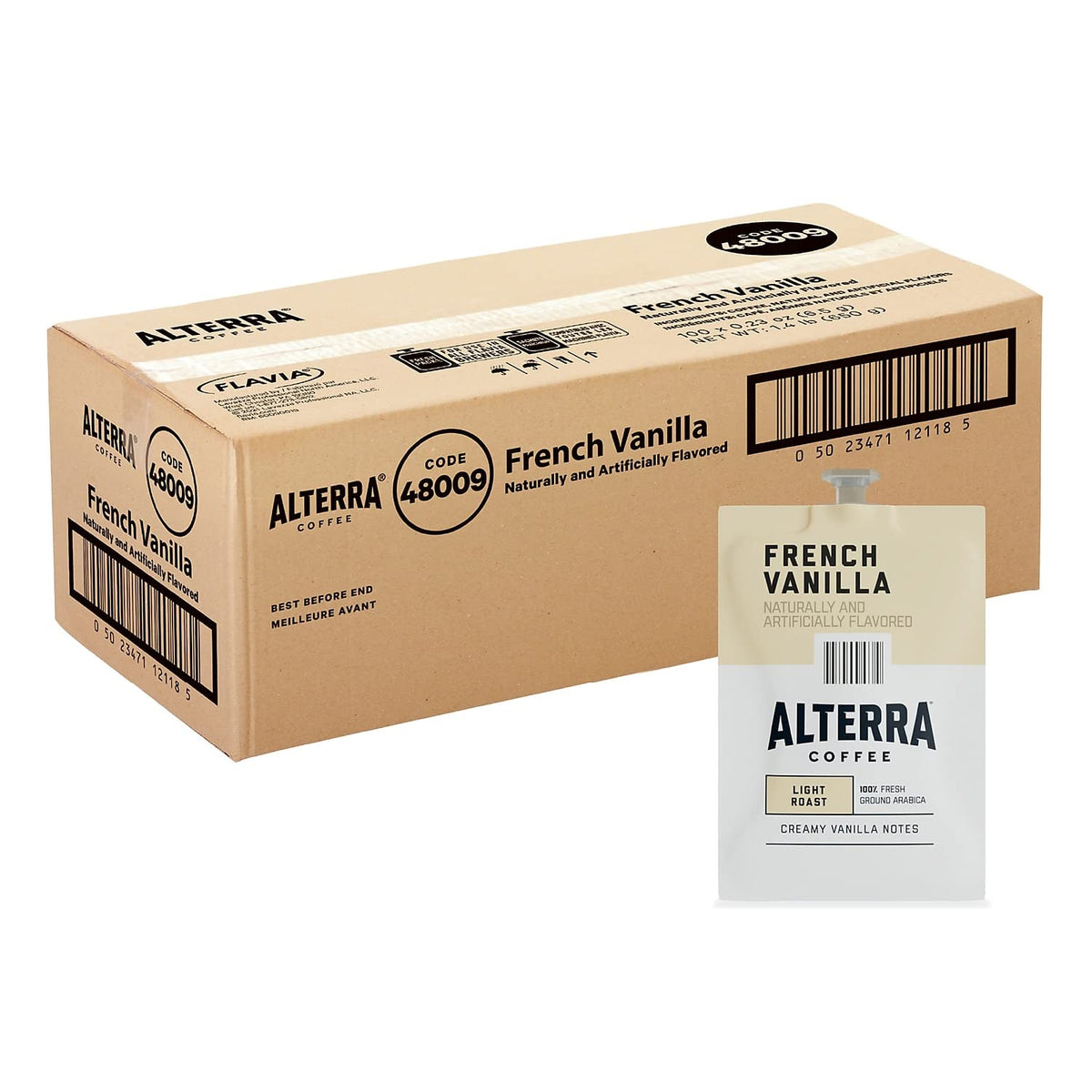 Alterra French Vanilla Decaf Coffee — 100 Freshpacks (MDKA183)