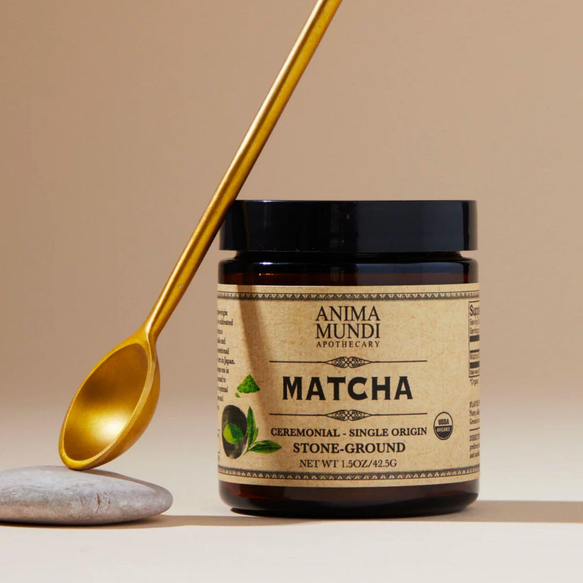 Anima Mundi Ceremonial Matcha Powder – Japanese Single-Origin, Organic, Stone-Ground (1.5oz)