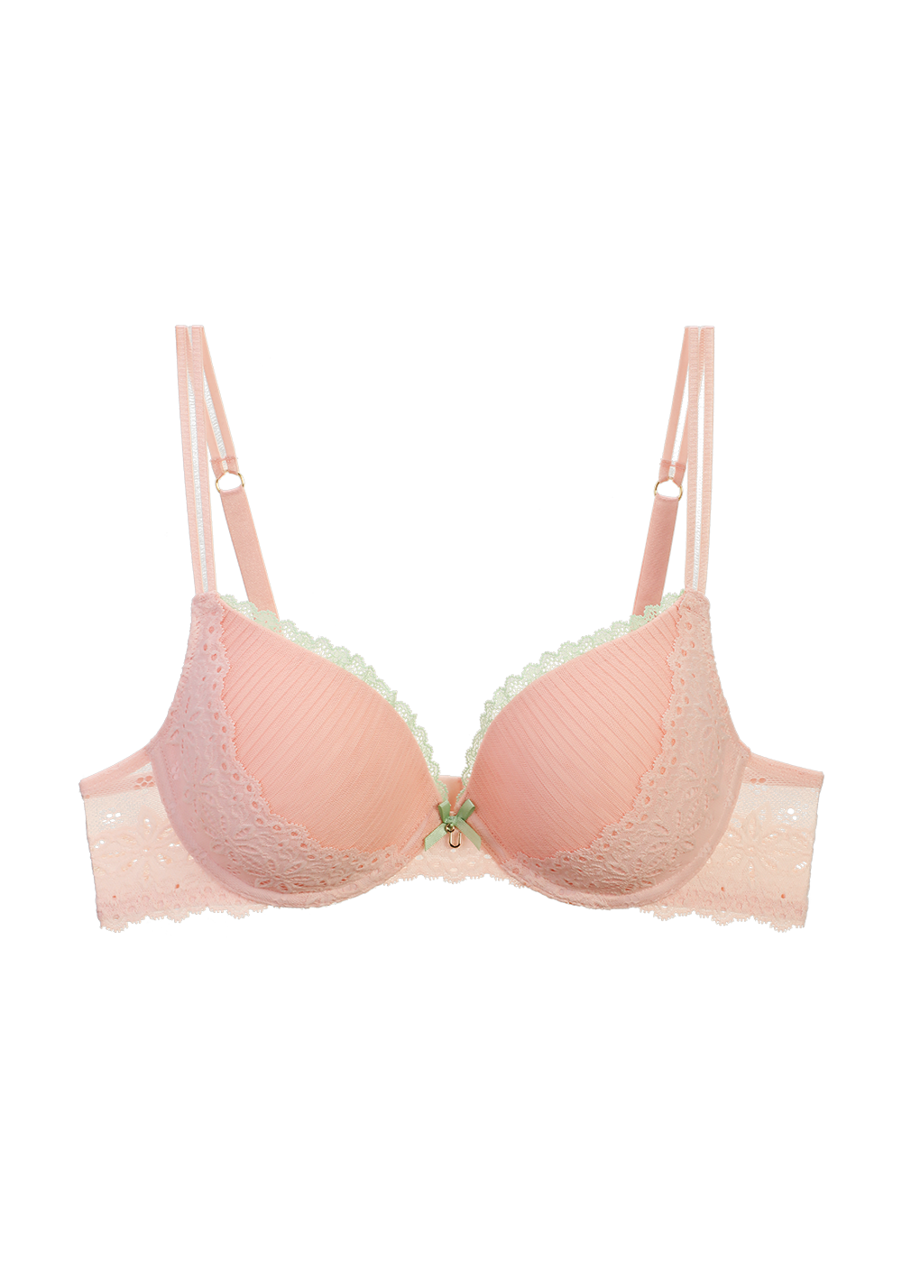 ANNIE Seductive Underwired Demi Pink Lace Bra